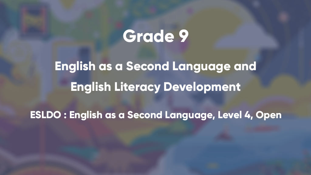 ESLDO : English as a Second Language, Level 4, Open