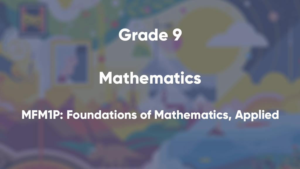 MFM1P: Foundations of Mathematics, Applied