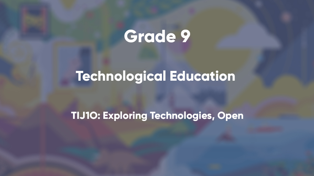 TIJ1O: Exploring Technologies, Open