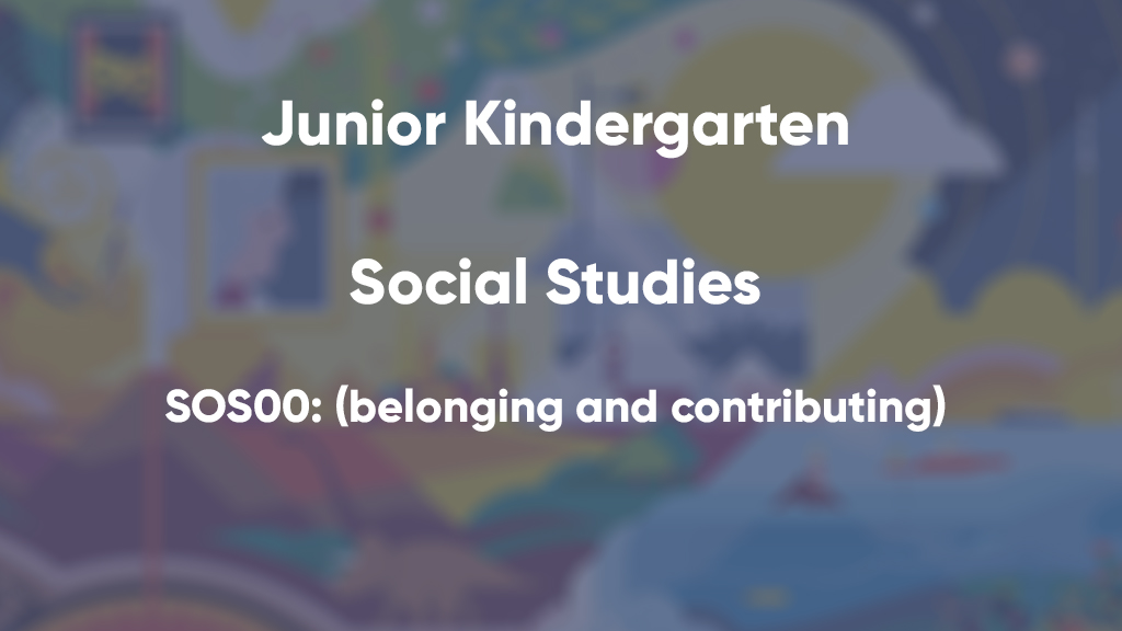 SOS00: Social Studies (belonging and contributing)￼