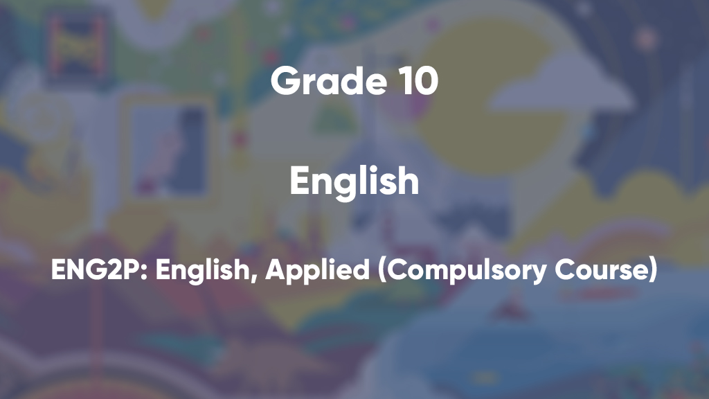 ENG2P: English, Applied (Compulsory Course)