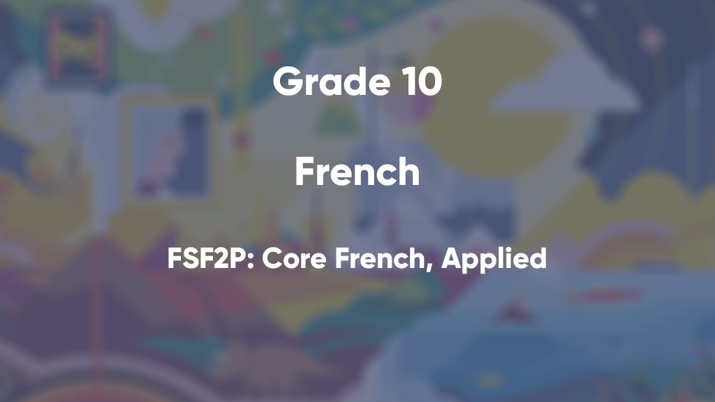FSF2P: Core French, Applied
