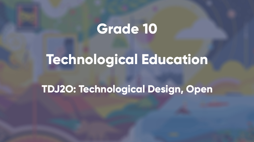 TDJ2O: Technological Design, Open